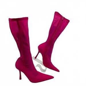 Generation Kiss Pink Synthetic Heeled Boots | Women’s US 7